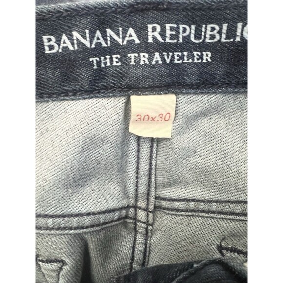 Banana Republic Athletic Fit Travel Jeans Men’s size 30x30 Dark Blue Slim - Picture 8 of 8